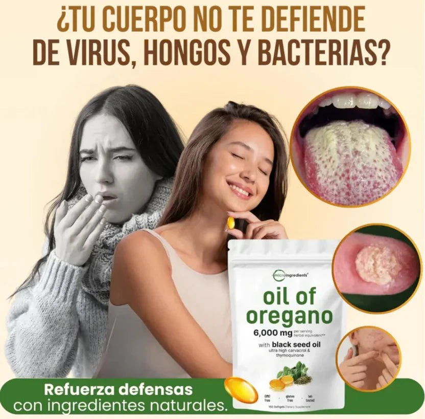 aceite de orégano, 120 cápsulas 💊